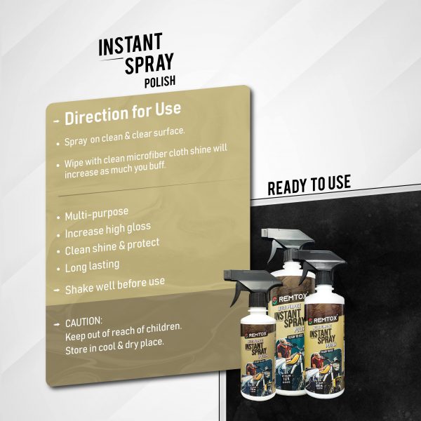 Remtox Dashboard Polish- Shine Your Dashboard with Brilliance Spray - 250ml