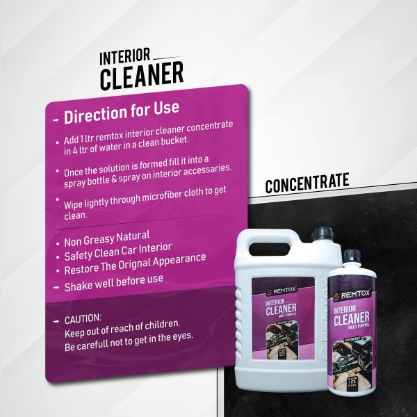 Remtox Interior Cleaner | Rejuvenate Your Car's Interior with Brilliance - 5L