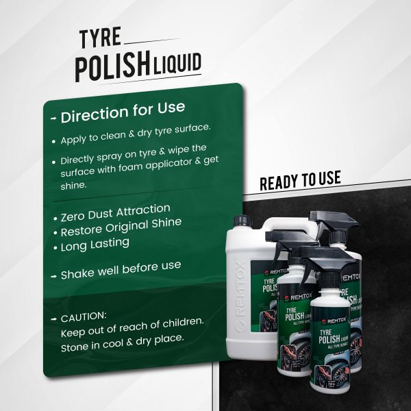 Enhance Your Car's Look with Remtox Tyre Shine Liquid - 500ml