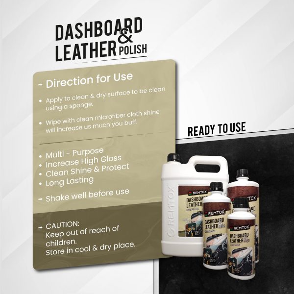 Remtox Dashboard Polish - Shine Your Dashboard with Brilliance - 500ml